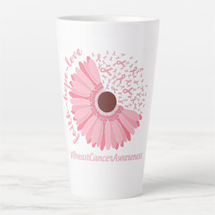Tasse Latte Foi, Espoir, Amour - Sensibilisation au cancer du