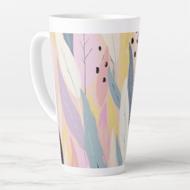 Tasse Latte Foliage Abstrait moderne (Angle gauche)