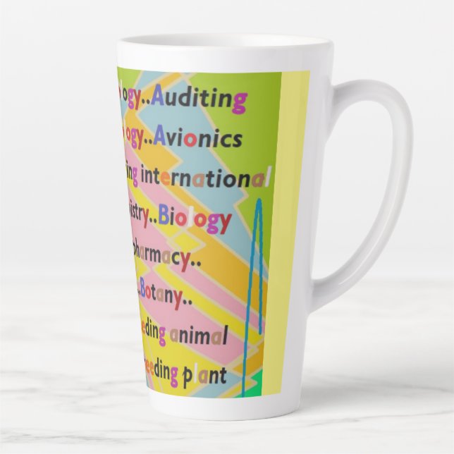 Tasse Latte Formation dans des colors mixtes (Droite)