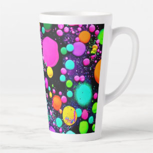 Tasse Latte Formes Abstraites brillantes