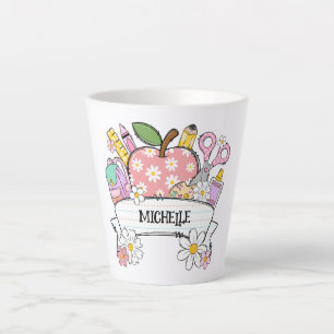 Tasse Latte Fournitures de retour à l'école personnalisées ave