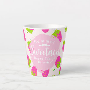 Tasse Latte Fraise rose