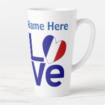 French Blue LOVE Gearr Drapeau Personnalisé