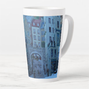 Tasse Latte Fresque dans le Vieux-Québec, Québec, Canada
