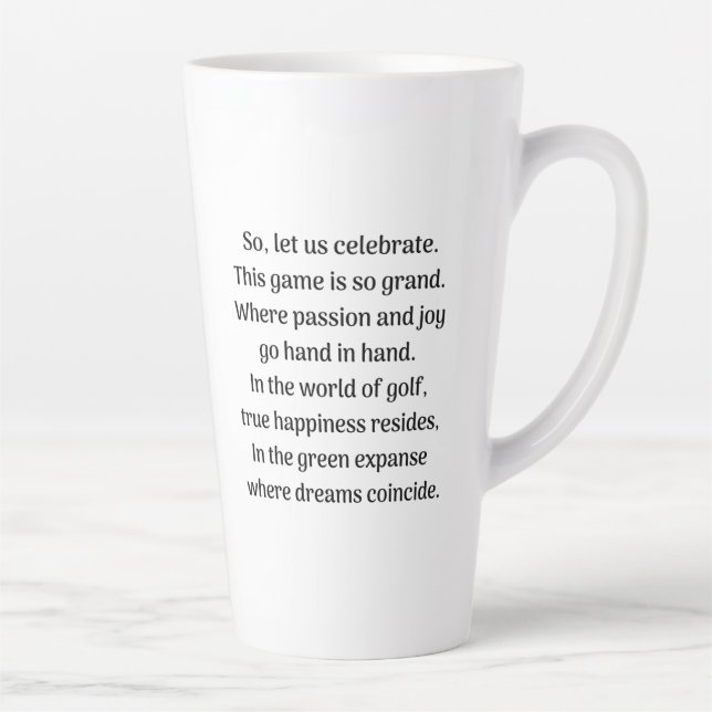 Tasse Latte Frisson du golfeur (Droite)