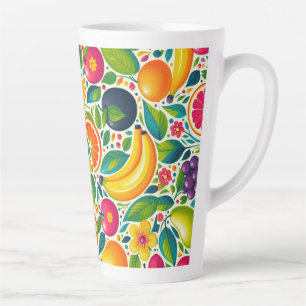 Tasse Latte Fruits colorés