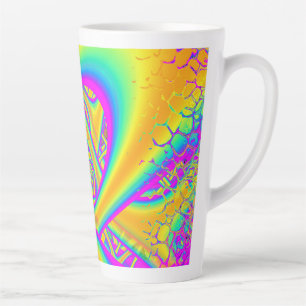 Tasse Latte Funkidelic Dichroic Fused Glass Fractal
