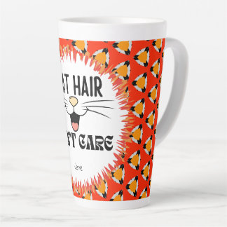 Tasse Latte Funny Amoureux des chats rouge orange noir