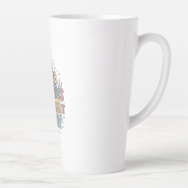 Tasse Latte Funny Birthday Cake - Calories Don't Count Today  (Droite)