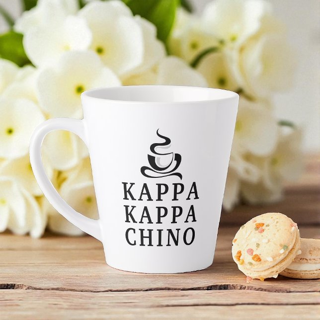 Tasse Latte Funny Kappa Kappa Chino Campus Style de vie (Créateur téléchargé)