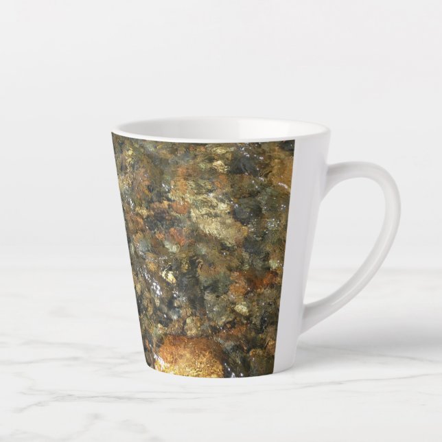 Tasse Latte Galets Brown et gris naturel Abstrait (Droite)