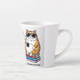 Tasse Latte Gato Introvertido con Estilo