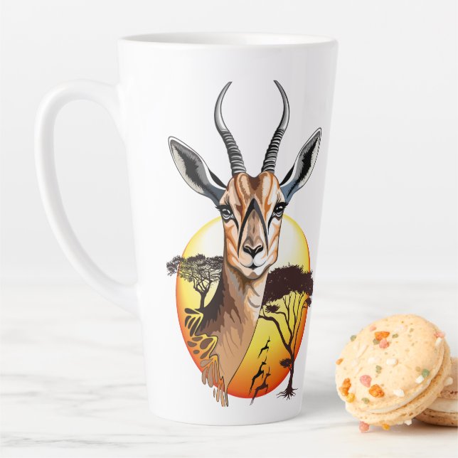 Tasse Latte Gazelle Antelope africaine animal sauvage (En situation)