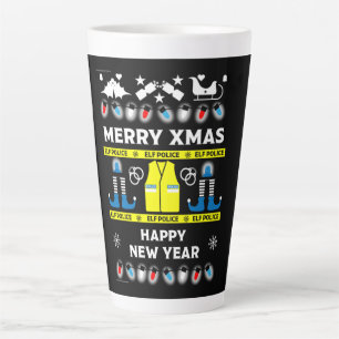 Tasse Latte gendarme de police laide xmas