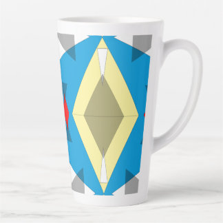 Tasse Latte Geometric Convergence in Blue and Gold
