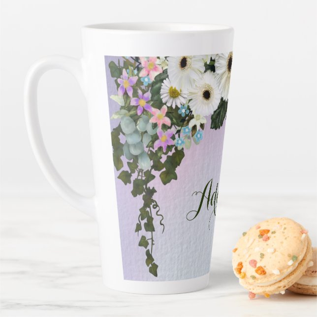 Tasse Latte Gerbera Daisies Swag (En situation)
