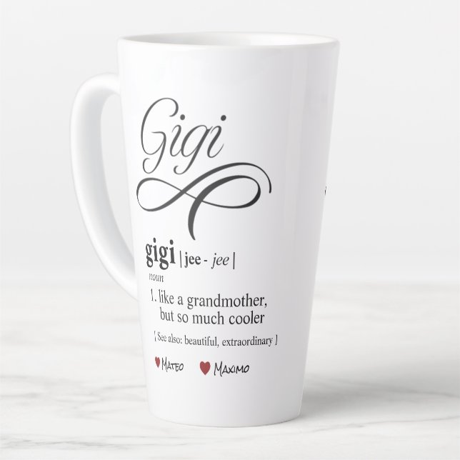 Tasse Latte Gigi, définition, latte (Angle gauche)
