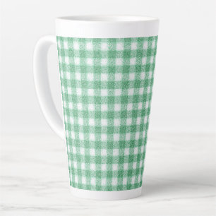 Tasse Latte Gingham vert menthe 