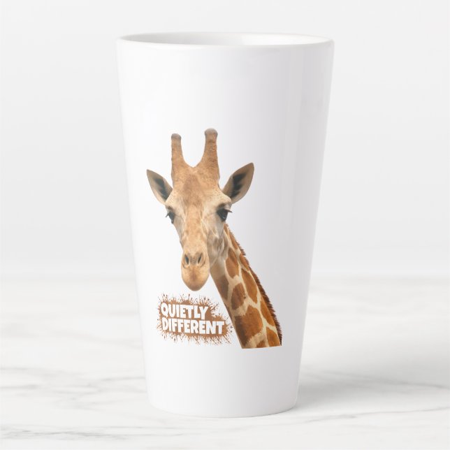 Tasse Latte Giraffe Au Calme Différent - Giraffe Art (Devant)