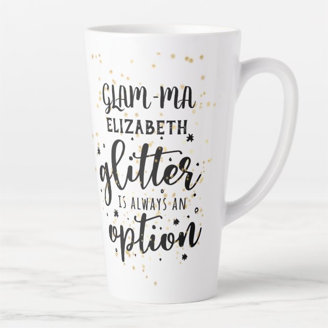 Tasse Latte GLAM-MA Gamorous Grandma Parties scintillant Toujo (Droite)