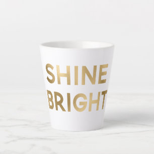 Tasse Latte Glam Or brillant Noël brillant