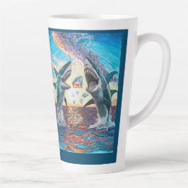 Tasse Latte Glamour Chomp-Shark Dressage pour les gemmes brill