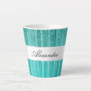 Tasse Latte Glitzy Glitzy Tinsel Stripes