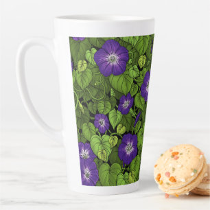 Tasse Latte Gloire du matin en violet et vert