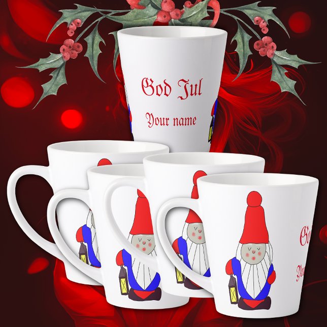 Tasse Latte Gnome de Noël suédois (Créateur téléchargé)
