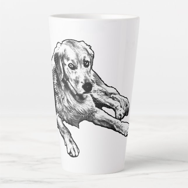 Tasse Latte Golden avec Comic Grain (Devant)