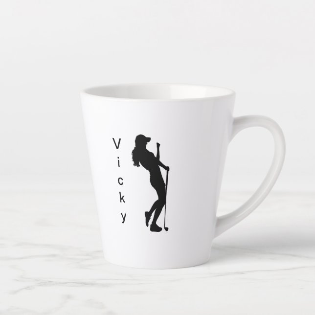 Tasse Latte Golf féminin personnalisé (Droite)