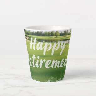 Tasse Latte Golf Happy Retirement golf sur le thème du golfeur