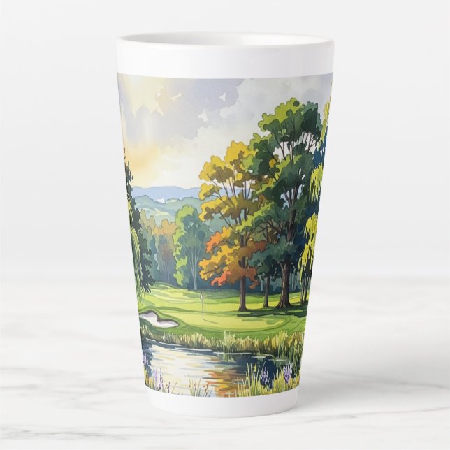 Tasse Latte Golf Theme (Devant)