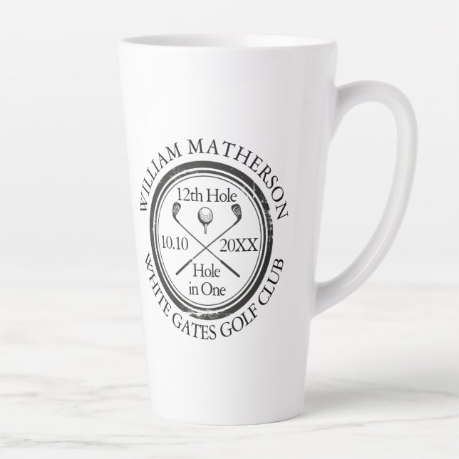Tasse Latte Golf Troue en Un Classique Personnalisé (Droite)