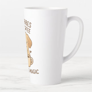 Tasse Latte Good Vibes & Café - Artwor numérique de marionnett