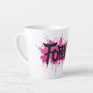 Tasse Latte Graffiti rose "FOREVER"