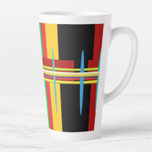 Tasse Latte Grand art moderne aux couleurs chatoyantes