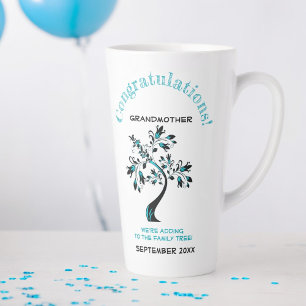 Tasse Latte Grand-mère à être une famille bleue Faire-part