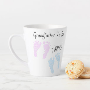 Tasse Latte Grand-père pour être jumeaux Faire-part personnali