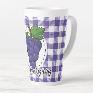 Tasse Latte Grape on Violet Plaid