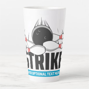 Tasse Latte Grève de bol de texte personnalisé
