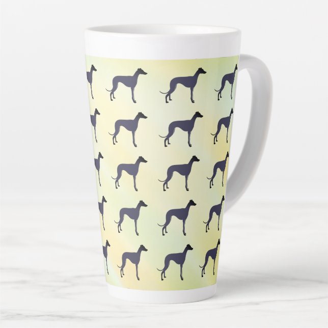 Tasse Latte Greyhound (Angle droit)