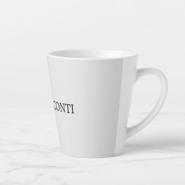 Tasse Latte Gris clair minimaliste Plain moderne (Droite)