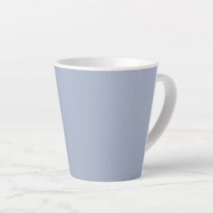 Tasse Latte gris gris cyan-bleu/cobalt gris (couleur solide)