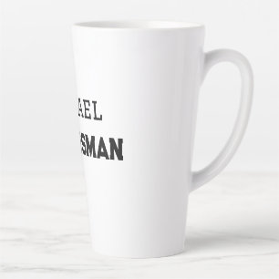 Tasse Latte Groomsman simple minimal ajouter nom moderne mascu