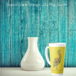 Tasse Latte Grue tropicale