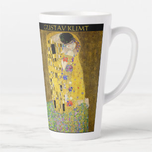 Tasse Latte Gustav Klimt – Le Baiser – Texte personnalisé