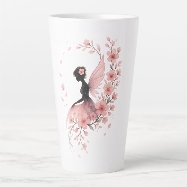 Tasse Latte Hada Rosa con Flores de Sakura (Devant)