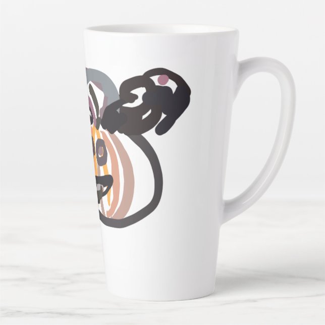 Tasse Latte Halloween black cat and raven (Droite)