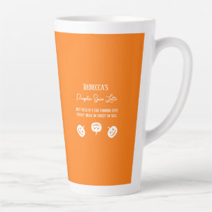 Tasse Latte Halloween Citrouille épice doux ou Nice